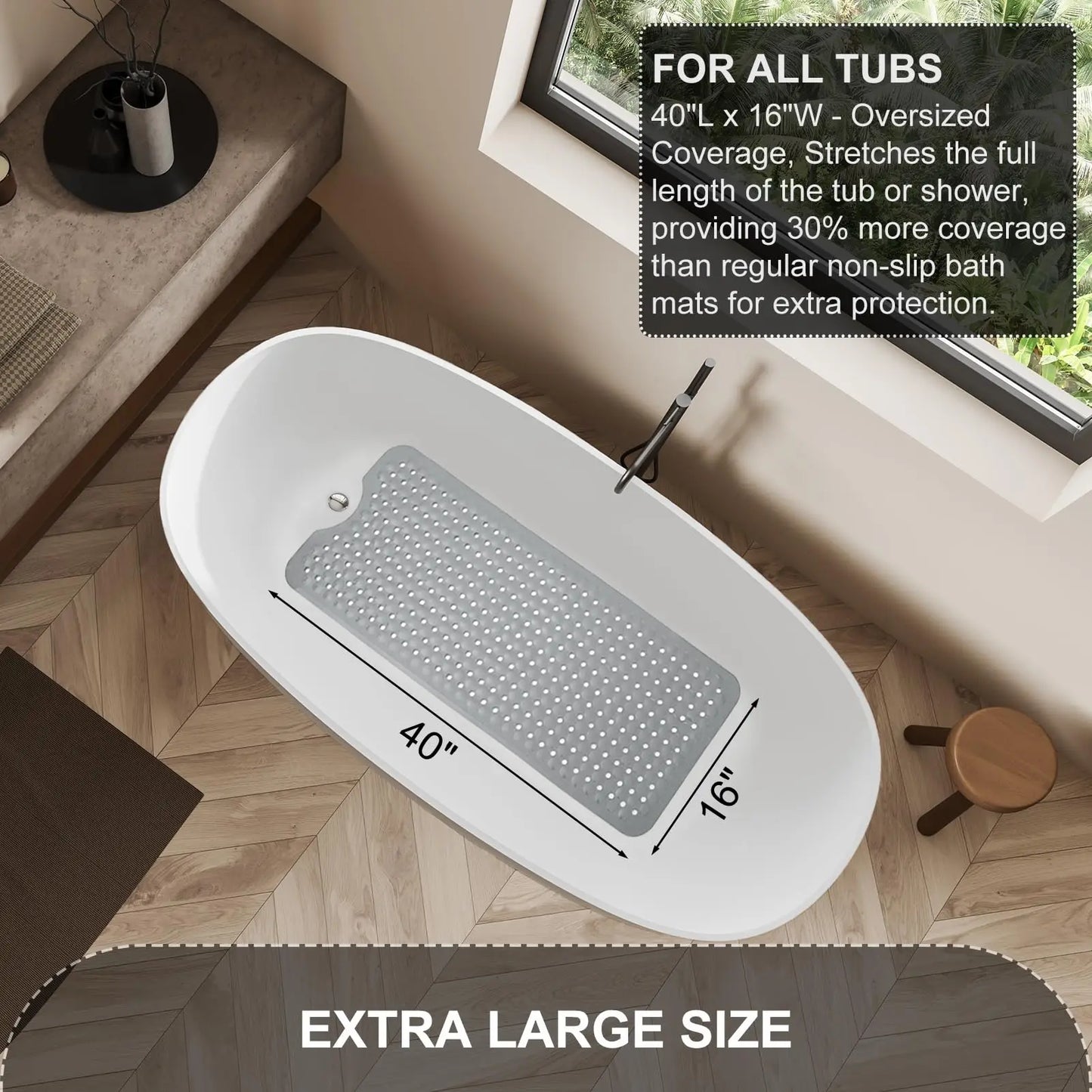 Non-slip Bath Tub and Shower Mat